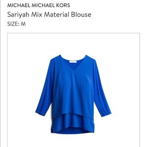 NWT Michael Kors Sariyah Mixed Material Blouse